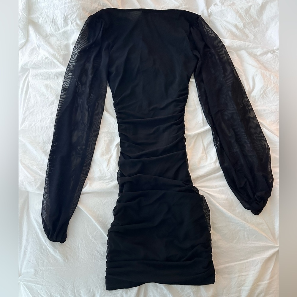 Windsor Black Forever Chic Long Sleeve Mesh Mini Dress Size XS - Picture 8 of 8